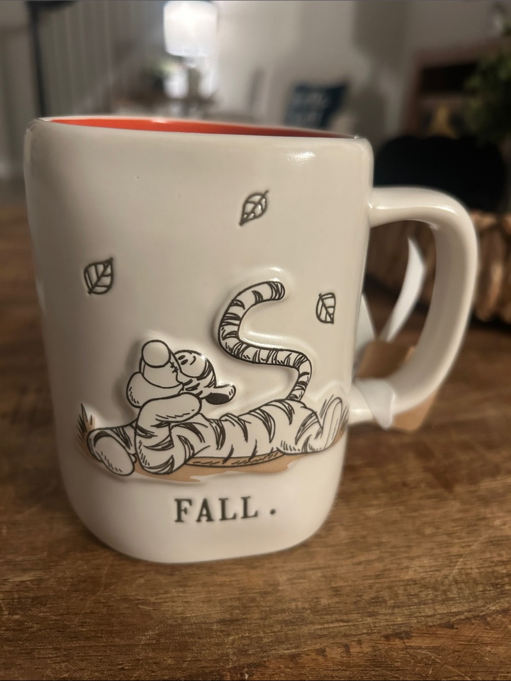 Rae Dunn Winnie the Pooh Tigger Fall Mug with Orange Interior